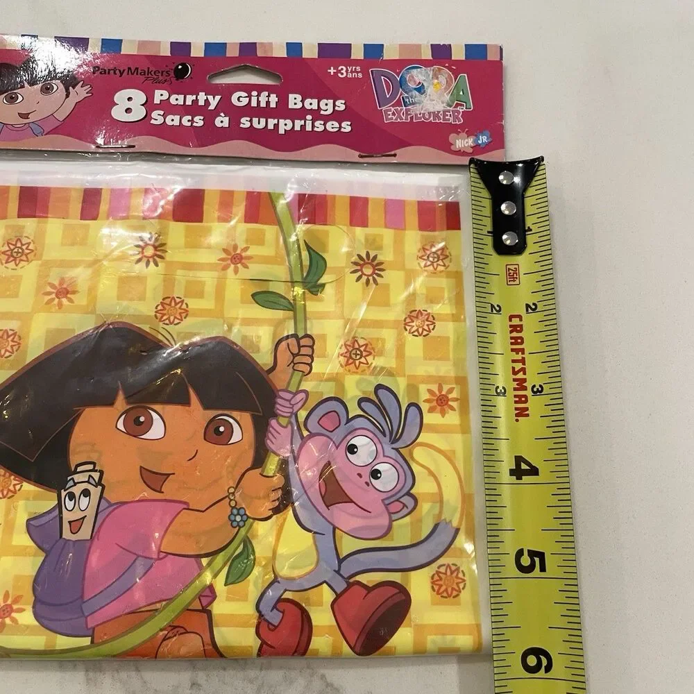 Vintage Nick Jr. Dora The Explorer Party Gift Favor Bags 8 Per Pkg 2002 Y2K NEW